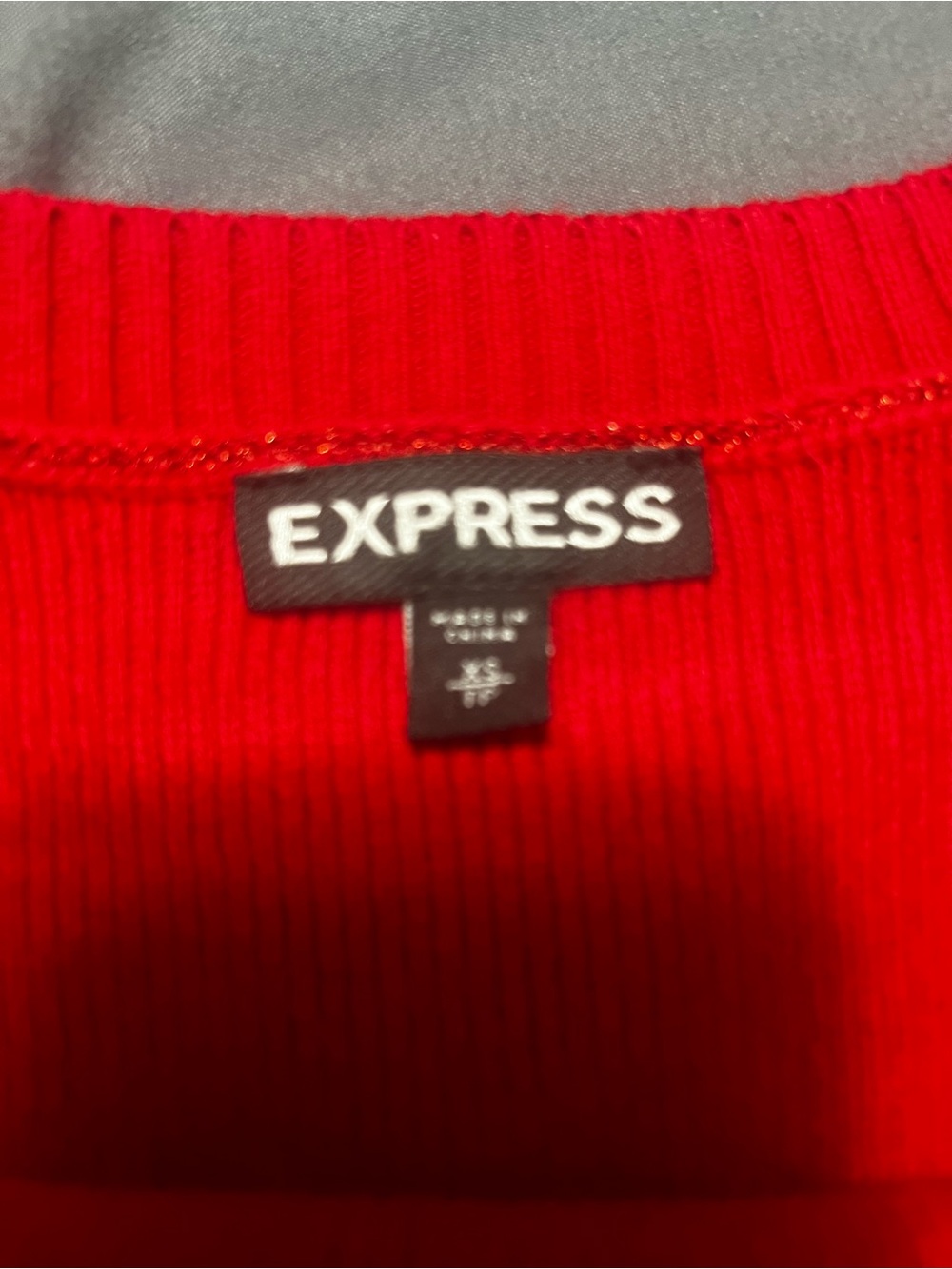 Express women’s red fitted sweater xs - Picture 2 of 4